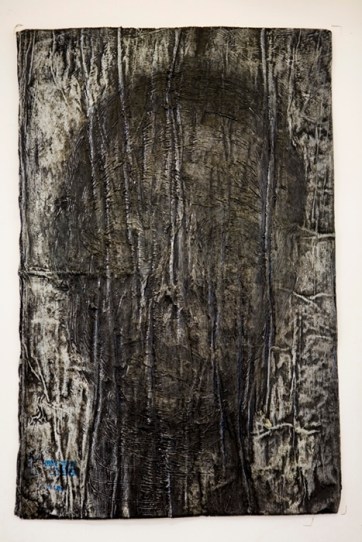 Untitled, 47x32cm, Mixed media on newspaper, 2011